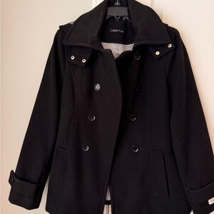 Calvin Klein Women's Elegant Black Peacoat